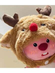 吐司海狸造型毛绒玩偶挂件，可爱卡通创意个性化包包吊坠 - 粉色 - 查看 3