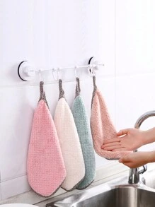 2入組掛式珊瑚絨碗布,廚房清潔布,不粘不掉絮,隨機顏色 - 彩色 - 查看 5