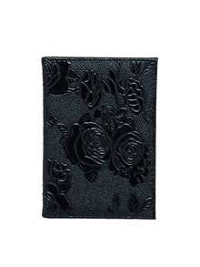 1入組帶牡丹設計的旅行護照套,pu皮革護照套,適用於男女的票證套,跨國旅行必備品 - 彩色 - 查看 7