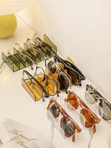 1個眼影收納盒,化妝品收納架,梳妝台抽屜收納盒,桌面收納盤,太陽眼鏡收納機 - 無色 - 查看 8