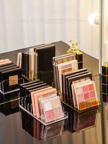 1個眼影收納盒,化妝品收納架,梳妝台抽屜收納盒,桌面收納盤,太陽眼鏡收納機 - 無色 - 查看 2