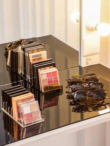 1個眼影收納盒,化妝品收納架,梳妝台抽屜收納盒,桌面收納盤,太陽眼鏡收納機 - 無色 - 查看 7