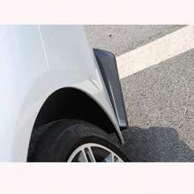 1套汽車前後桿唇分流器分離器刮傷保護碳纖維進氣道側裙擴展裝置 黑色通用款 - 黑色 - 查看 7