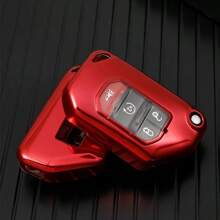 YuliSpy For  Key Fob Cover Premium Soft Full Protection Key Shell Key Case For  2020 2021 Gladiator JT Sahara JLU 2018-2021  JL JLU Rubicon - Blue - View 2