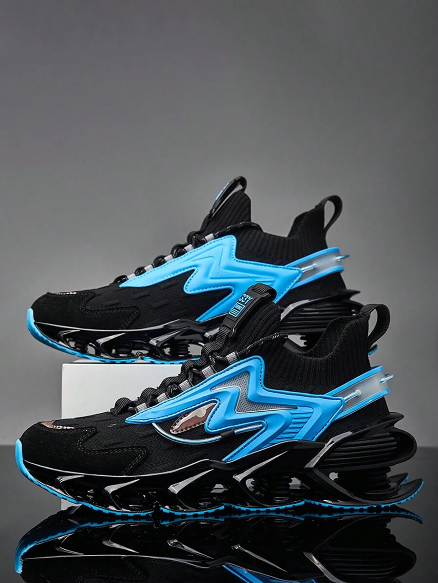 新款男士時尚運動跑鞋,透氣緩震網布鞋面,厚底增高,適合秋季輕量夏季發光設計