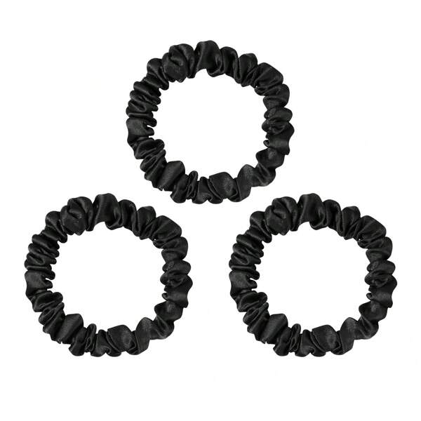 3pcs Satin Scrunchie Women's Scrunchie Non-Damaging Elastic Ponytail Hair Accessory Casual Hair Ties Ponytail Holders Hair Elastics Hair Rubber Bands Scrunchies Hair Rope Elastic Hair Tie, Hair Bobbles