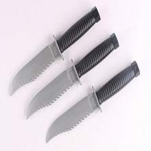 1 件仿真/警察玩具刀,用於惡作劇和惡作劇的塑膠玩具刀,堵嘴玩具 - 彩色 - 查看 2