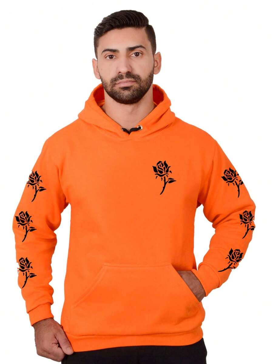 Men Sweatshirts - 橘色 - 查看 1