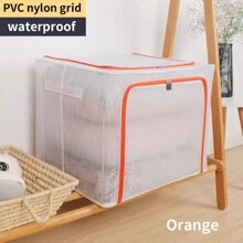 1 Miếng Lớn Quần áo Dây kéo Hộp , Chống bụi Tủ , Trẻ em Đồ chơi Hộp trữ , Đa năng Chăn bông Thùng đựng hàng , - Màu xanh lam - Xem 8