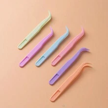 3 Stück/Set zufällige Farbe DIY handgemachte Makronen-förmige bunte Quilling Pinzetten, Nail Art Aufkleber, Kunststoff Diamant Malerei Spitzenpinzetten Sommer, Schule