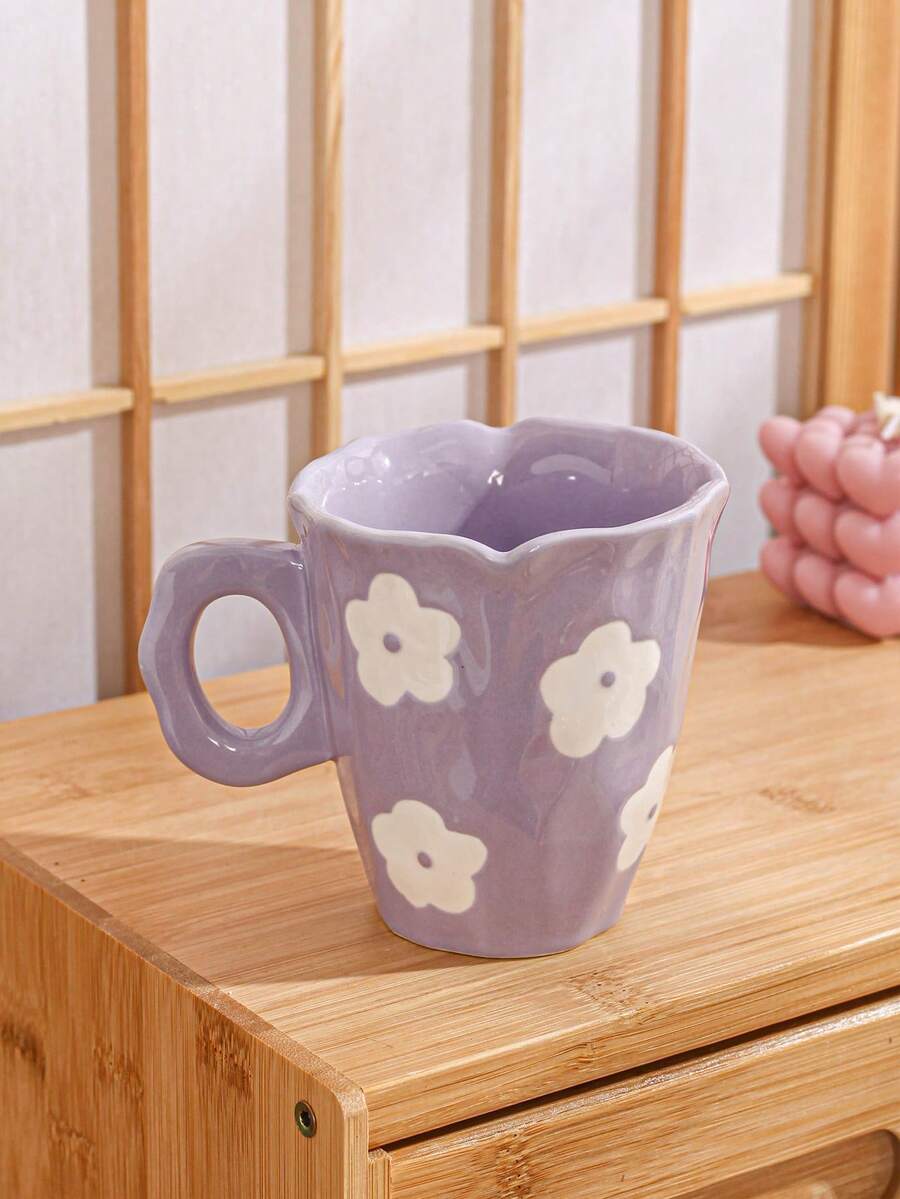 1 件陶瓷手工杯，极具吸引力，儿童早餐牛奶杯 - 彩色 - 查看 1