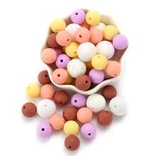 1 套矽膠珠散珠 Diy 珠寶製作彩色配件