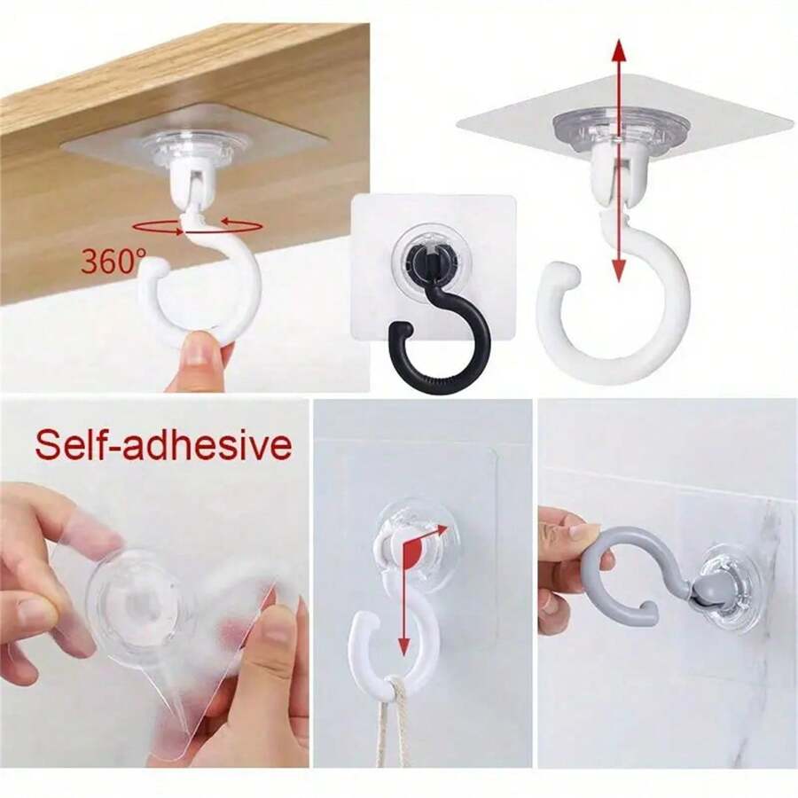 3pcs Or 5pcs Rotating Adhesive Hooks (Large Size, Please Pay Attention
