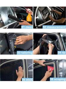 1 冊 50% Vlt 車窗染色車窗防窺膜,汽車遮陽前擋風玻璃,隔熱防紫外線防刮擦,遮光窗膜汽車擋風玻璃遮陽簾 - 黑色 - 查看 7