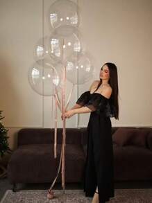 5入組18英寸透明氣泡氦氣球,適用於婚禮生日情人節派對裝飾 - 無色 - 查看 1