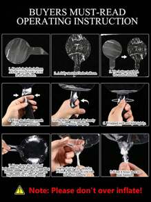 5入組18英寸透明氣泡氦氣球,適用於婚禮生日情人節派對裝飾 - 無色 - 查看 5