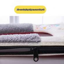 2 件組可愛狗狗圖案通用馬桶座套帶蓋和墊子適合四個季節 - 可愛汪紅色 - 查看 5