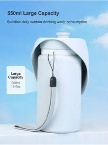 1個灰色可攜式矽膠狗狗水樽,適用於戶外活動,可摺疊旅行水杯,適用於遛狗 - 淺灰色 - 查看 6