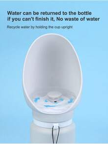 1個灰色可攜式矽膠狗狗水樽,適用於戶外活動,可摺疊旅行水杯,適用於遛狗 - 淺灰色 - 查看 7