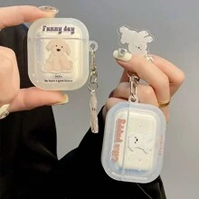 Brown Dog Shaped Earphone Case - White - View 2