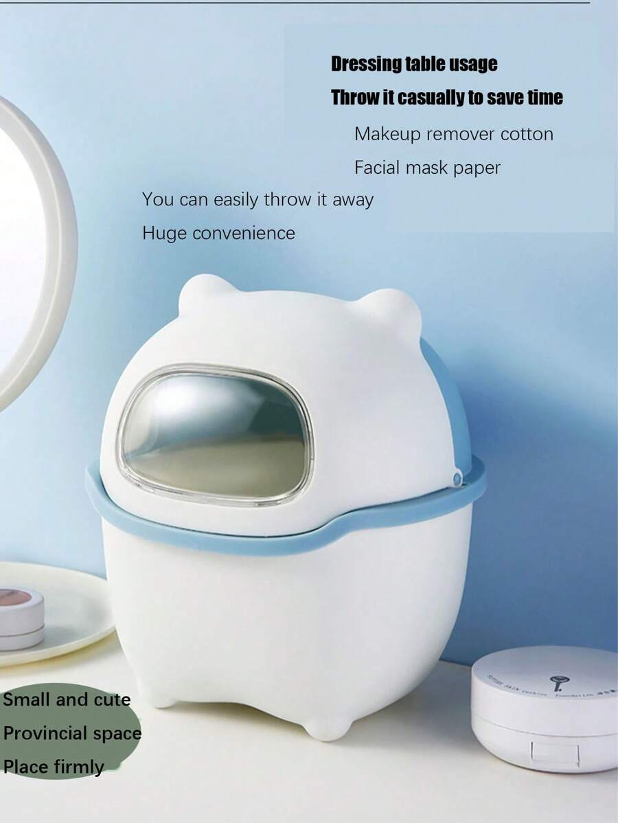 1 Miếng Không gian Phi hành gia Thùng rác trên bàn Dễ thương Mini Thùng rác ô tô Với Nắp Cho văn phòng Bàn Creative Giấy Rổ - Nhiều màu - Xem 1