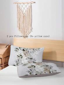 Bộ vỏ chăn họa tiết lá không có chất độn - Nhiều màu - Xem 4