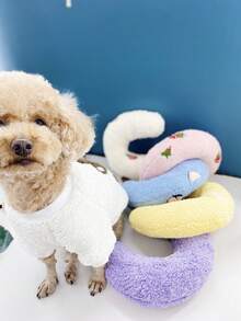 1 個深度睡眠枕頭,適合狗和貓,u 形頸椎保護貓玩具,柔軟舒適的枕頭,寵物用品 - 粉色 - 查看 3