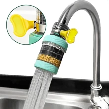 1pc Universal Interface Tap Filter For Kitchen/Bathroom Faucet, Removable Water Filter Suitable For Filtering Tap Water And Preventing Splashing - Army Green - View 1