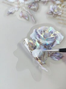 1包20張復古夢幻玫瑰禮品系列燙金植物花卉貼紙，開學貼紙，剪貼簿用品，趣味貼紙，筆電貼紙，Kindle貼紙，手機貼紙，學校用品 - 彩色 - 查看 5