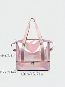 Large capacity dry-wet split shoelace warehouse nylon waterproof tote bag suitable for business travel fitness yoga tripTravel Bag holiday y2k bag Luggage Bag Weekend Bag Overnight Bag - Multicolor - View 3