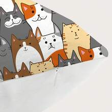 1個多色數位印花貓狗圖案裝飾靠墊套（45 * 45cm）適用於家居裝飾,客廳,沙發,臥室和餐廳。隱藏式拉鍊設計。不包括抱枕墊 - 彩色 - 查看 6