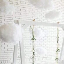 1 件人造雲裝飾、仿真雲創意裝飾適合客廳、臥室、天花板、婚禮/生日/櫥窗展示裝飾 - 白色 - 查看 4