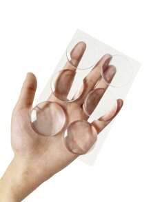 6入組門把手牆保護套裝,透明柔軟橡膠頭門墊,自粘貼紙減噪緩衝護牆墊,門把緩衝墊 - 無色 - 查看 4