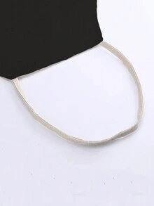 1件亞麻圍裙,帶有字母和花卉印花 - 橘色 - 查看 4