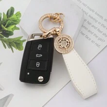 时尚猫爪造型汽车钥匙扣，创意个性化水钻字母钥匙扣，行李箱配件，多种颜色可选，优质材料 - 黑色 - 查看 3