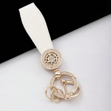 时尚猫爪造型汽车钥匙扣，创意个性化水钻字母钥匙扣，行李箱配件，多种颜色可选，优质材料 - 黑色 - 查看 5