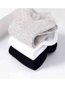 Meias Cano Curto PRETAS Kit 03 Pares Unissex