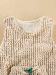 Peninsula Baby Baby Girls' Sleeveless Jumpsuit With Bunny Decorations - Apricot - View 3