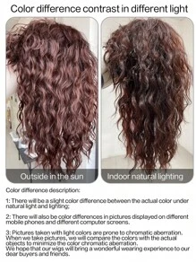 Brown wig with bangs, Natural Messy Medium Length Curly Hair, Synthetic Wig, Suitable For Daily Gatherings And Halloween Wigs