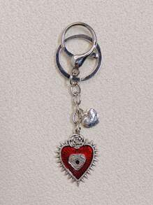 哥德式心眼元素鑰匙扣,適合作為情人節禮物或日常使用 - 彩色 - 查看 1