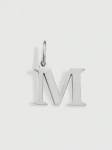 1pc Stainless Steel Initial Pendant Letter Pendant Men's And Women's Key Pendant Accessories Necklace Earrings Pendant Pendant