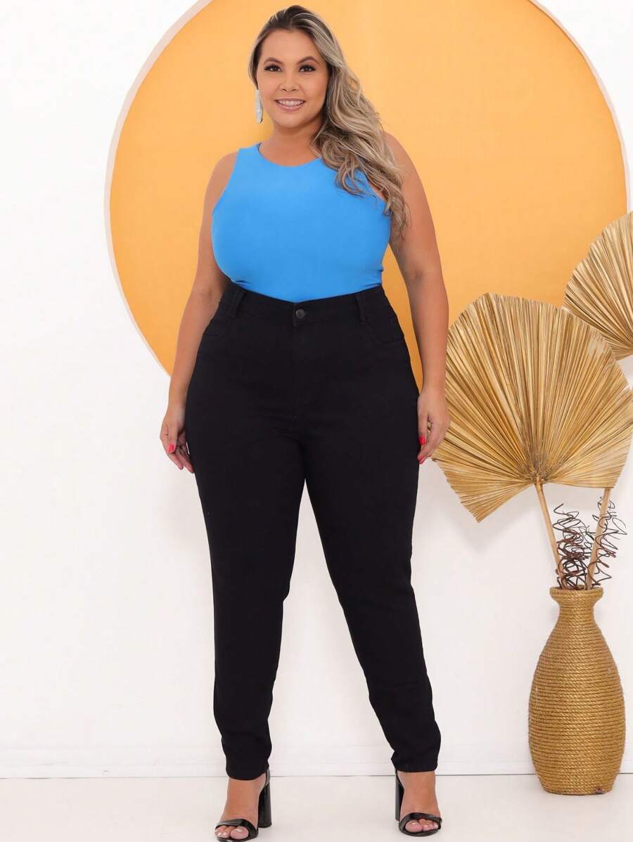 Plus Size Pants - Negro - Ver 1