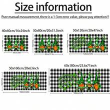 1 件聖派翠克節無臉侏儒三葉草印花裝飾防滑地墊長款柔軟舒適站立墊臥室廚房客廳走廊吸水防滑墊入口門墊家居裝飾 - StyleB - 查看 3