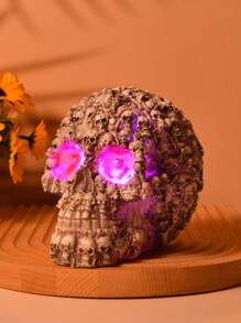 1个树脂骷髅头造型螺丝头工艺品，个性化装饰品，适用于家居办公室装饰 - 彩色 - 查看 1