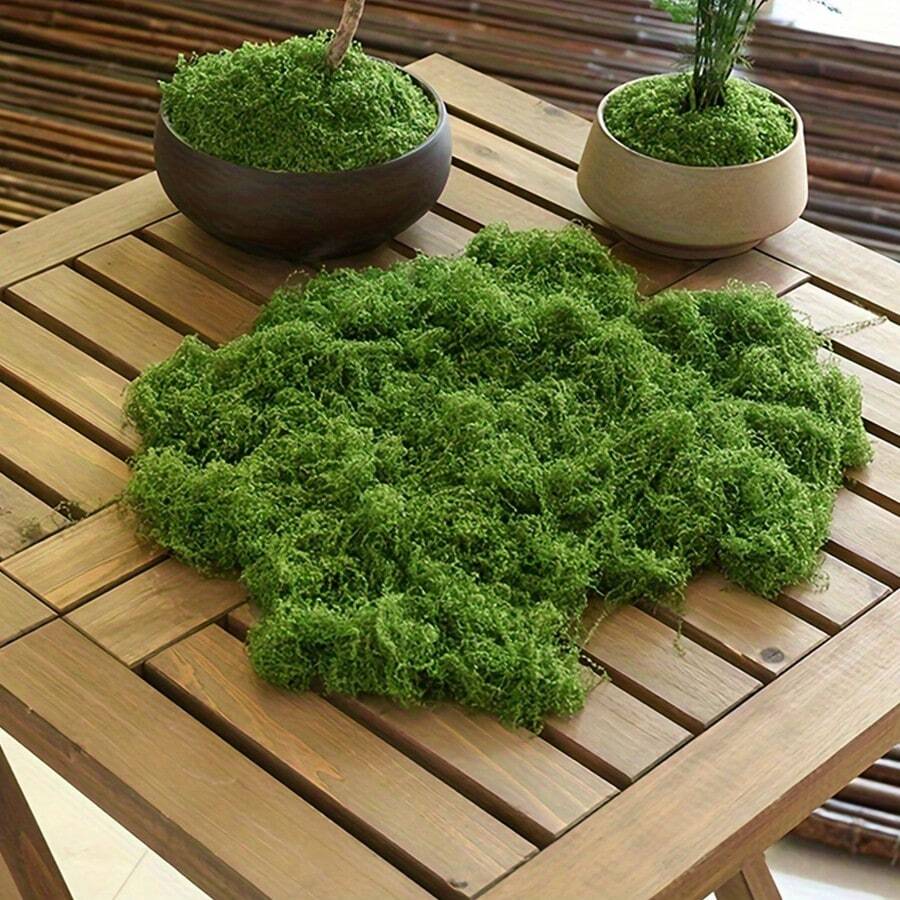 1 套仿真苔蘚植物微景觀假山 Diy 道具園林裝飾假苔蘚造景人造草坪苔蘚 - 綠色 - 查看 1