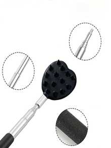 3pcs Adjustable Back Scratcher - Back Scratcher, Itch Scratcher, With 3 Detachable Heads, Suitable For Intense And Moderate Scratching - Ideal Back Scratcher For Men/Women And Pets - Black - View 3