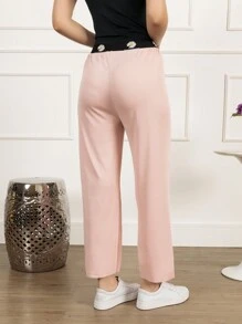 Women Pants - 粉色 - 查看 5