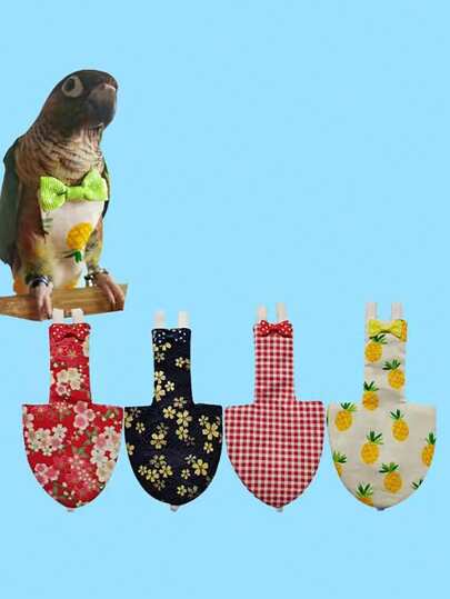 حفاضات الببغاء العشوائية بنمط الأزهار والأناناس و مستلزمات الحيوانات الأليفة و السراويل الفسيولوجية للطيور و حفاضات الطيور و بدلات الحمام و حفاضات الببغاء و مريحة للتنفس و لطيفة قطعة واحدة