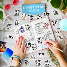 50pcs/Pack Cute Cartoon Black And White Cow Doodle Pp Stickers, Perfect For Decorating Water Bottles, Skateboards, Notebooks, Laptops, Mugs, Luggage, Children's Materials, Students' Diary Stickers,Cow Stickers,Cute Stickers,Stickers,Cow Stickers,Cute Stickers,Cute Black And White Stickers,Bulk Stickers,School Bottles For Kids,Cow Notebook,Stickers>Kid,Cute Cow,Cow Stickers,Stickers,Kids Stickers,Stickers,Cow,Cow Stickers