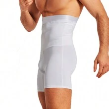 Men Gym Shorts Tummy Control Shorts Body Shaper Compression High Waist Trainer Belly Tummy Control Slimming Shapewear Boxer Underwear - White - View 4